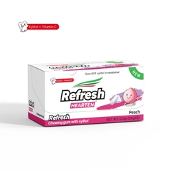 Жевательная резинка со вкусом персика Refresh в банке