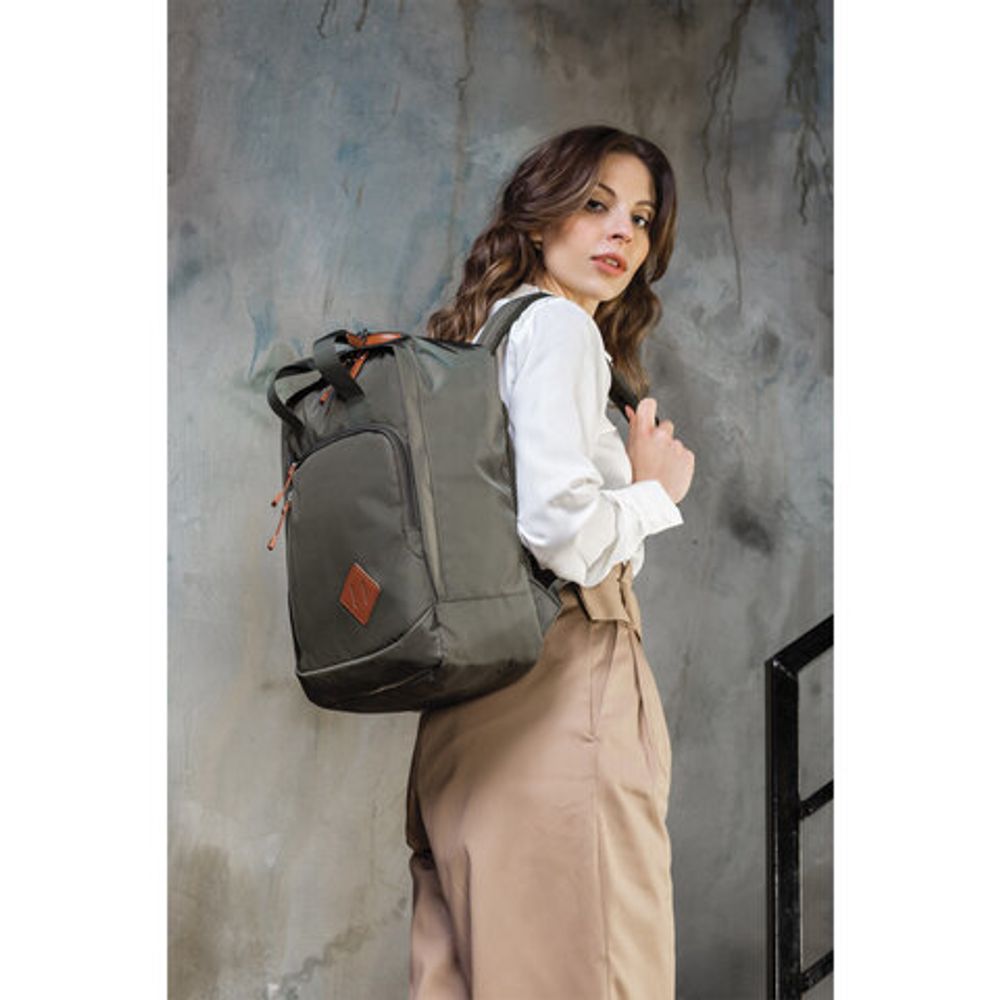 Рюкзак BRAUBERG FRIENDLY молодежный, хаки, 37х26х13 см, 270091