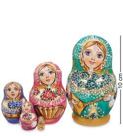 Народные промыслы МР-44/ 3-B Матрешка 5м «Василина» мал.
