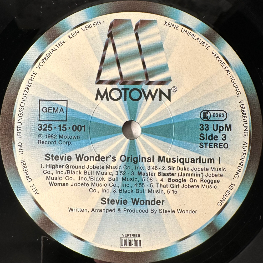 Stevie Wonder ‎– Stevie Wonder's Original Musiquarium 1 2LP (Германия 1982г.)