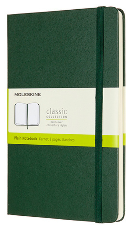 Блокнот Moleskine Classic (QP062K15) Large 130х210мм 240стр. нелинованный твердая обложка зеленый