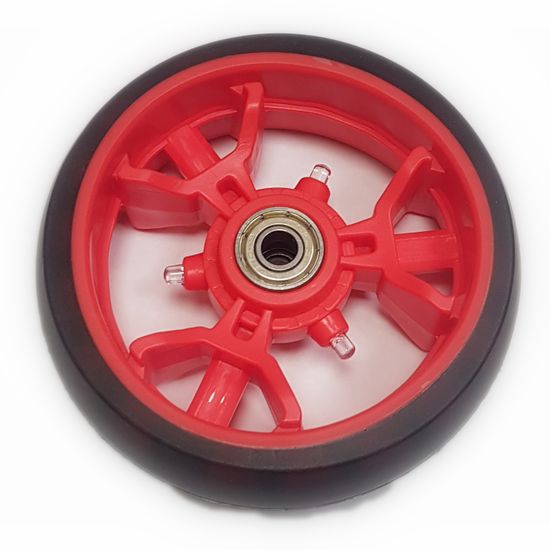 Колесо светящееся для самоката 120 мм красное