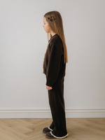 Брюки вязаные с рюшкой, Шоколад