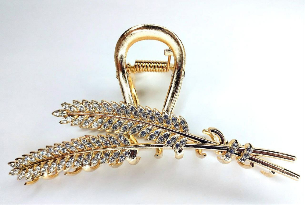 Заколка-краб для волос Колос Цвет золото