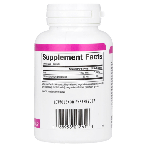 Natural Factors, Биотин, 1000 мкг, 90 вегетарианских капсул