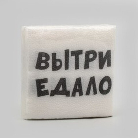 Салфетки бумажные однослойные Гармония цвета "Вытри Едало" 24*24 см, 20 шт