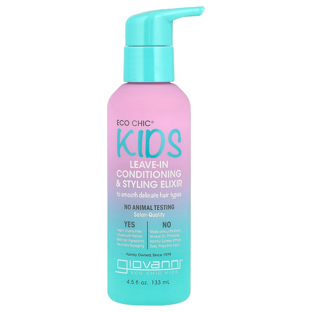 Giovanni, Eco Chic® Kids, несмываемый эликсир для кондиционирования и укладки, 133 мл (4,5 жидк. унц.)