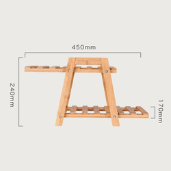 Цветочная подставка из дерева двух ярусная "two tiers"