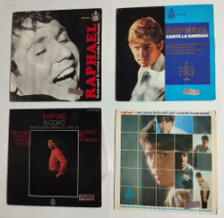 Винтажная виниловая пластинка LP Комплект синглов Raphael Рафаэль 7 дюймов (Spain 1965)