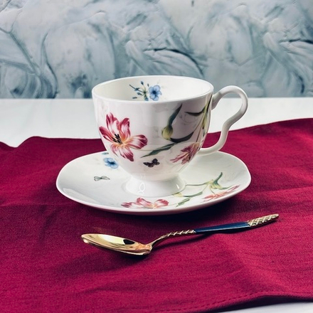 Lenardi 205-975 Чайный набор 12пр. 240 мл FLOWERS в под.уп.(х6)Костяной фарфор