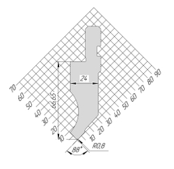 Пуансон AP 1011 88° H66,65 R0,8