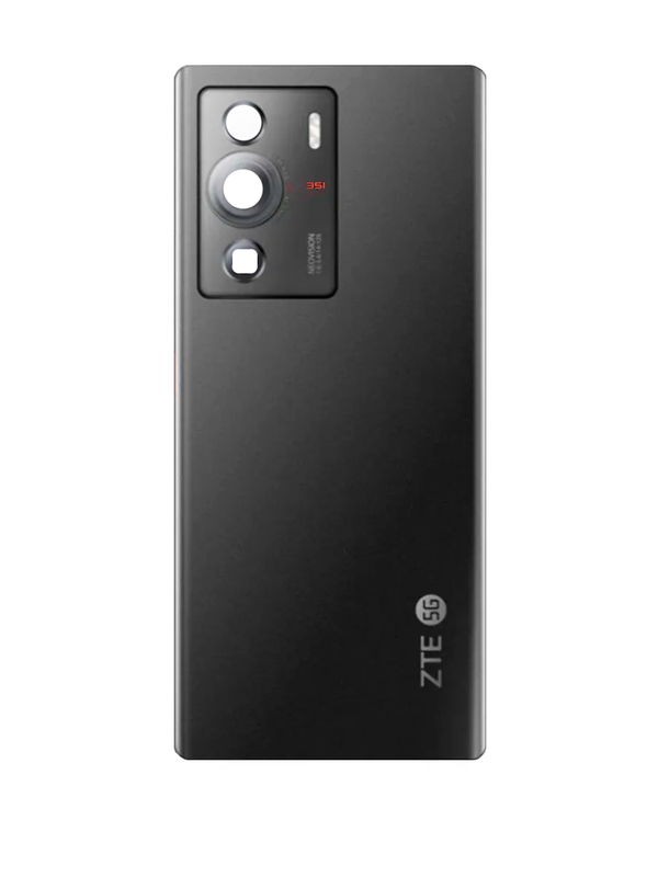 Задняя крышка для ZTE A41 Ultra черная (Black) со стеклом камеры