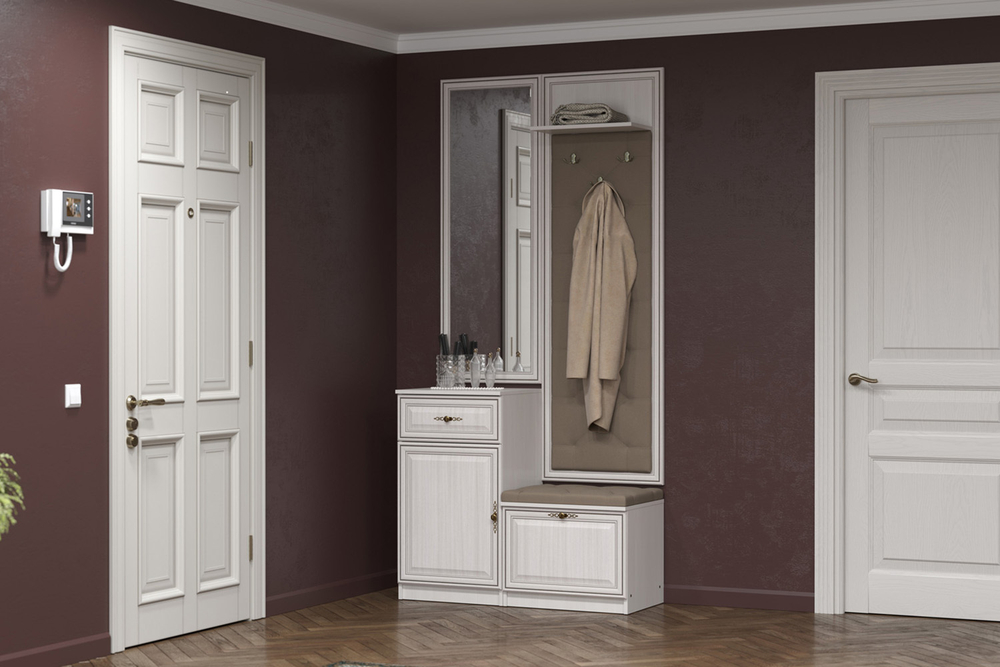 Вешалка настенная Габриэлла, Вудлайн кремовый, Аруша венге патина