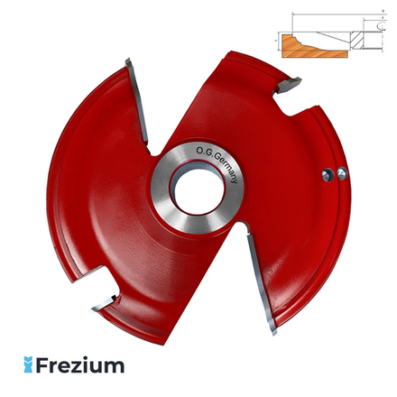 Филёночная насадная твердосплавная фреза по дереву "O.G.Germany" (200x32x25 Z2+2)