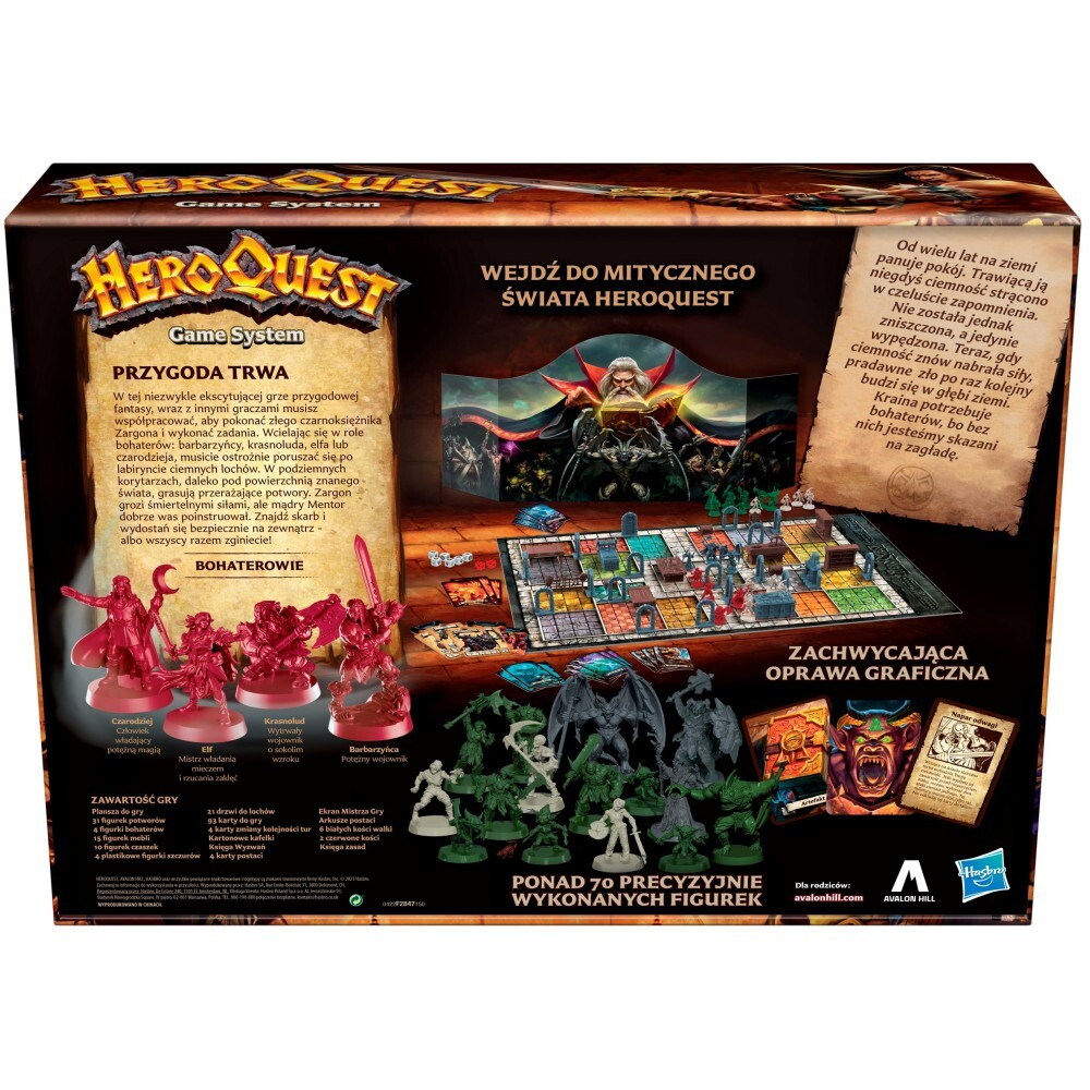 Hasbro - HeroQuest Game System (Polish Edition) Приключенческая настольная игра F2847 / артикул   F2847  / GTIN 5010994110697