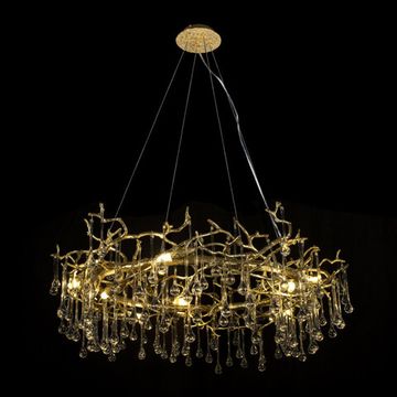 Подвесная люстра 8*G9 10068/800 GD золото Bijout LOFT IT