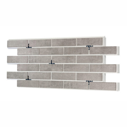 Клинкерная термопанель ППС Керамин Теннесси 1 Светло-серый 1020х455 мм