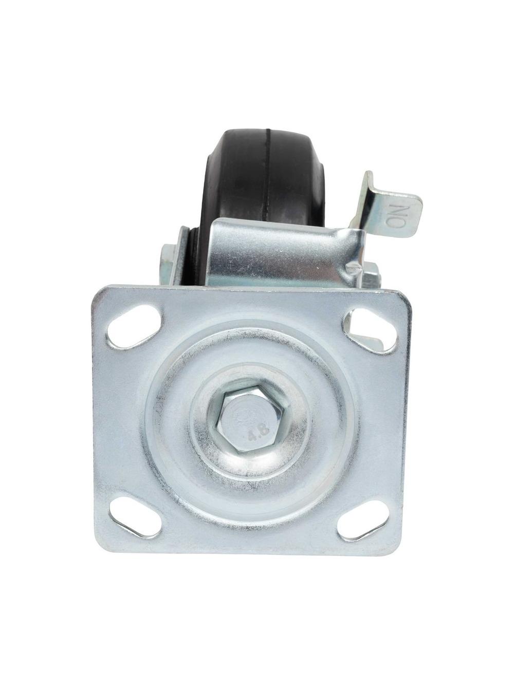 Колесо промышленное поворотное с тормозом с подшипником 125мм резина/чугун Gigant G-04-09-52