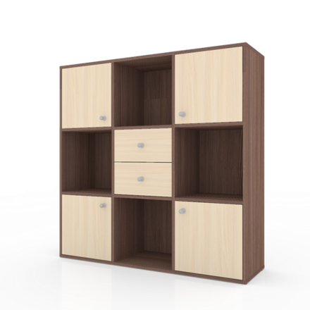 Стеллаж КарИВи Джери Бодего Темный  Дуб Молочный