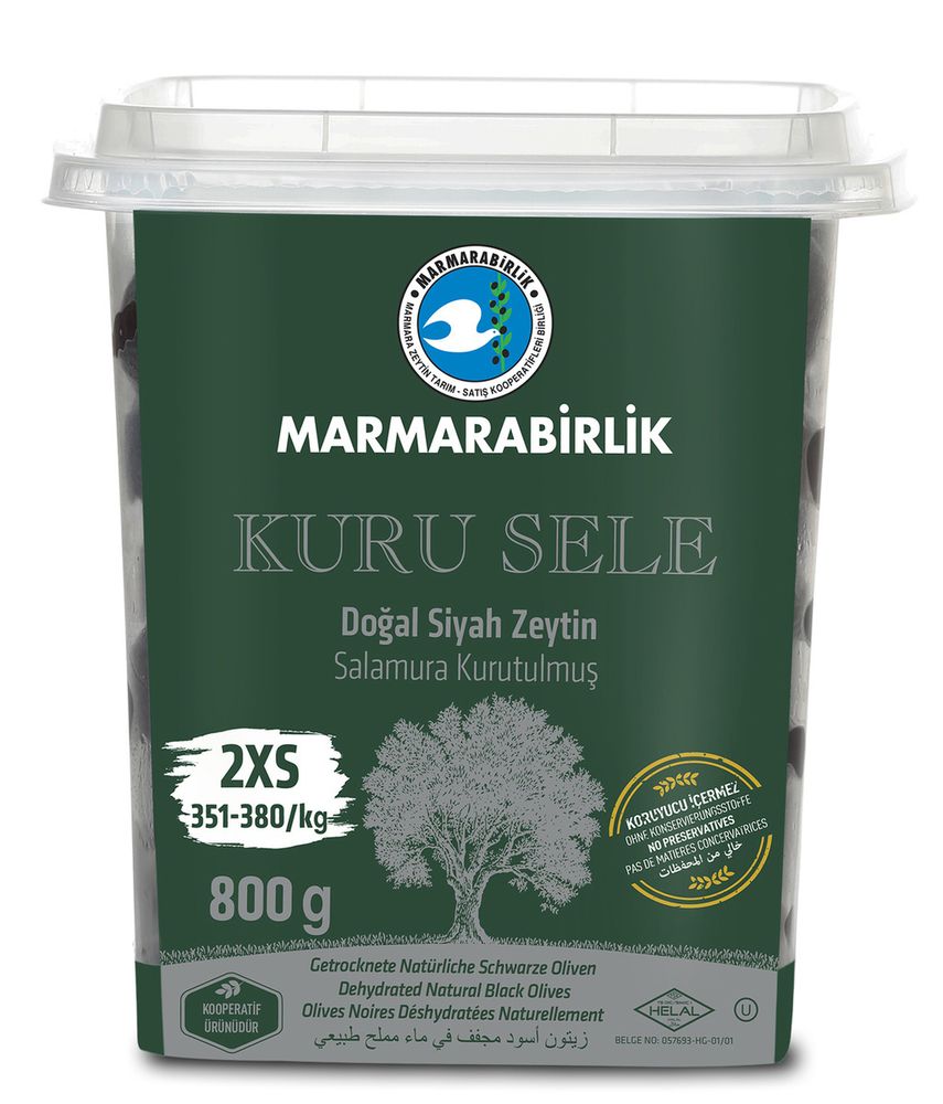 Маслины Marmarabirlik Kuru Sele 2XS вяленые 800 г 2 шт