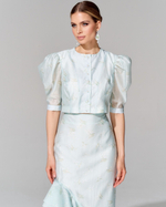 Укороченная блуза из батиста