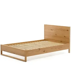 Кровать Alguema из дубового шпона с натуральной отделкой для матраса 90 x 200 см