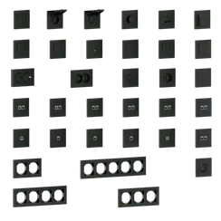 Рамка 1-я,  Wave матовый карбон,  серия A07