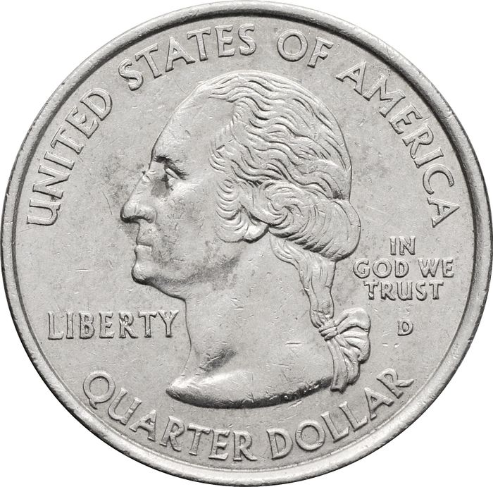 25 центов (1/4 доллара, квотер) 2002 США «Штат Теннесси» (D) XF