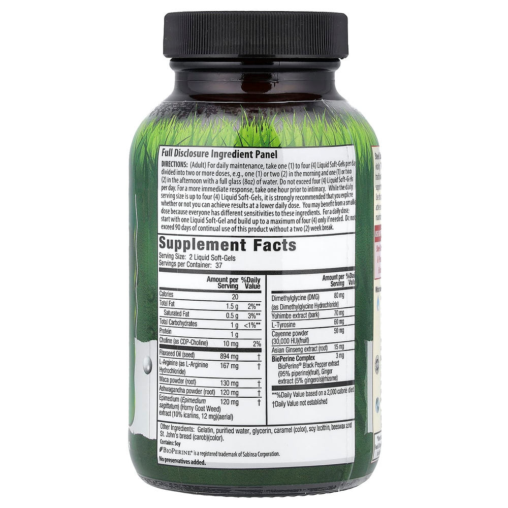 Irwin Naturals, Steel Libido, 75 мягких желатиновых капсул с жидкостью