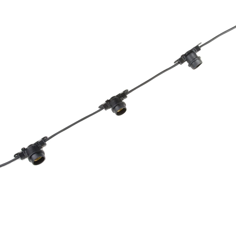 UDL-K110 40-E27-10M IP65 BLACK BELT-LIGHT Гирлянда Белт-лайт. 10 м + 1.5м сетевой шнур. 40 патронов E27. шаг 25см. Чёрная. TM Uniel.