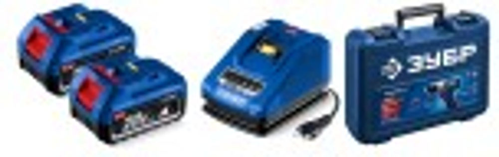 Дрель-шуруповерт аккумуляторная ЗУБР DB-50-42 КОМПАКТ #3 20 B, 50 H·м, 2 АКБ LMS (4 A·ч)