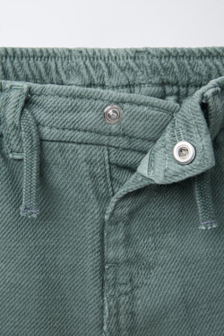 ZARA БЕРМУДЫ STANDARD SOFT TOUCH, ЗЕЛЕНОВАТО-СИНИЙ