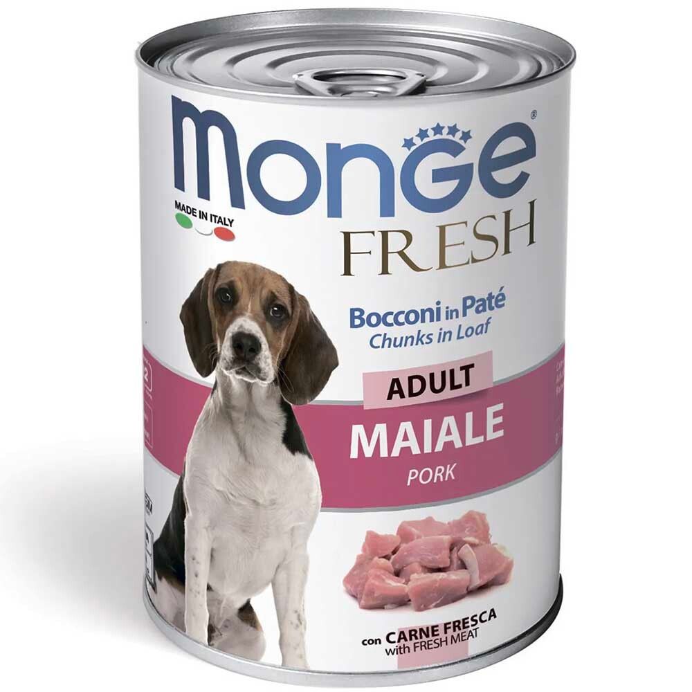 Monge Dog Fresh Chunks 400 г (свинина) - консервы для собак мясной рулет
