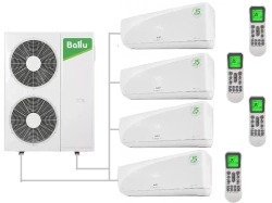 Мульти сплит система Ballu на 4 комнаты (27+36+36+36 кв.м) BSUI-FM