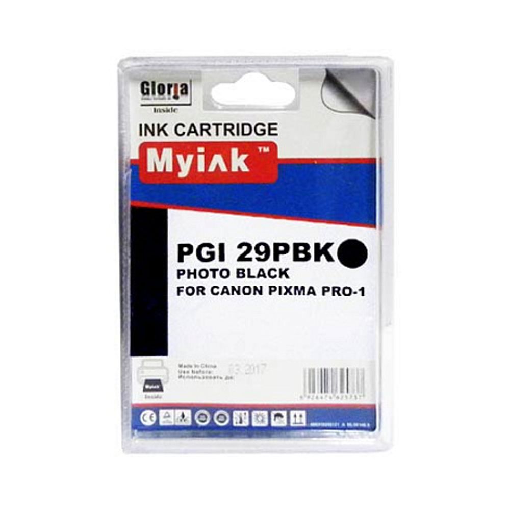 Картридж для CANON  PGI-29PBK PIXMA PRO-1 Photo Black MyInk