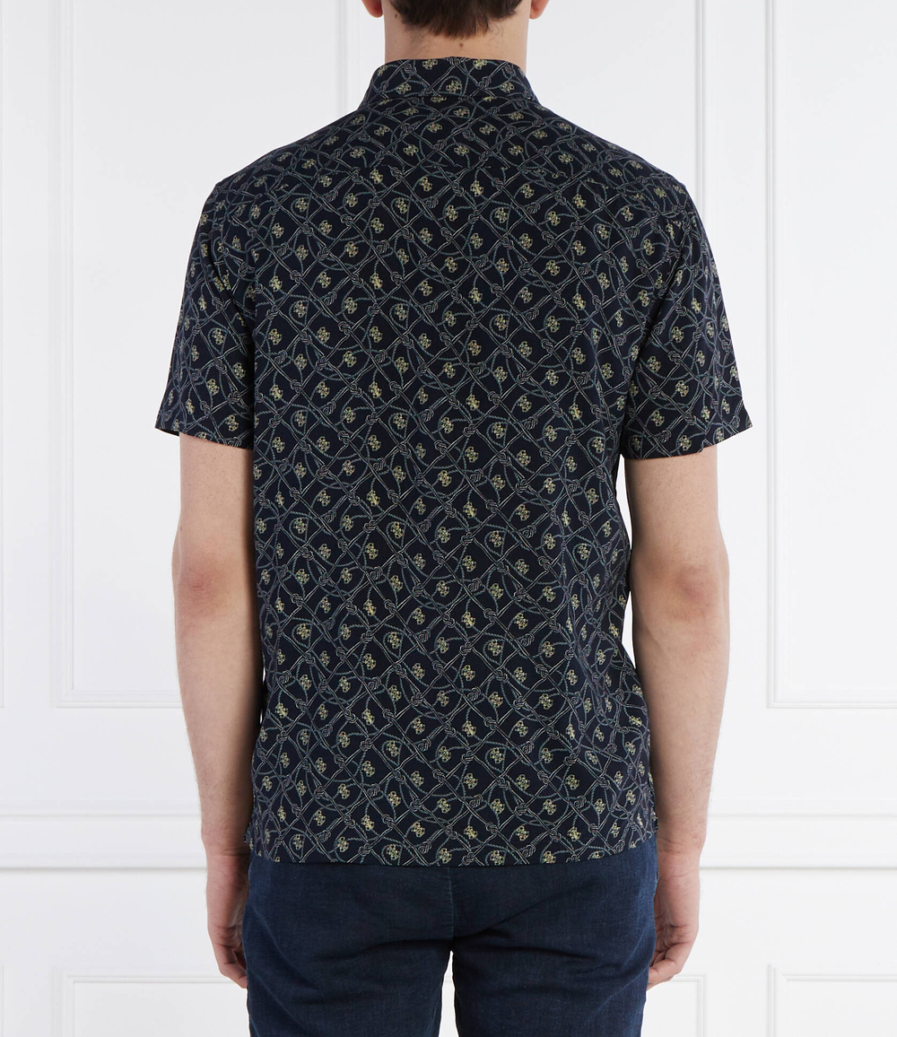 Рубашка SS COLLIN AOP GUESS - темно-синий(M4GH24 WO089)