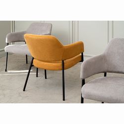 Кресло Wendy, фактурный шенилл, серое