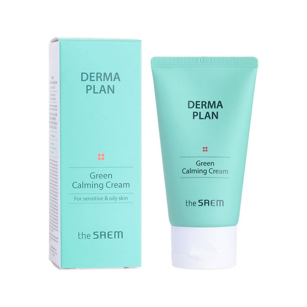 The Saem Derma Plan Green Calming Cream успокаивающий крем с полынью