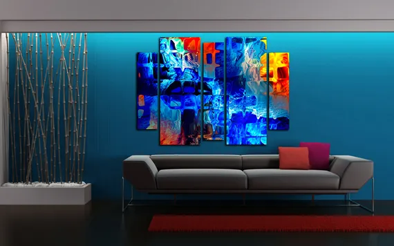Модульная картина "Абстрактное стекло"