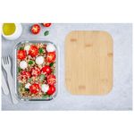 Roby Стеклянный контейнер для завтрака с бамбуковой крышкой