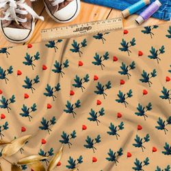 Ткань премиум сатин мелкие розочки