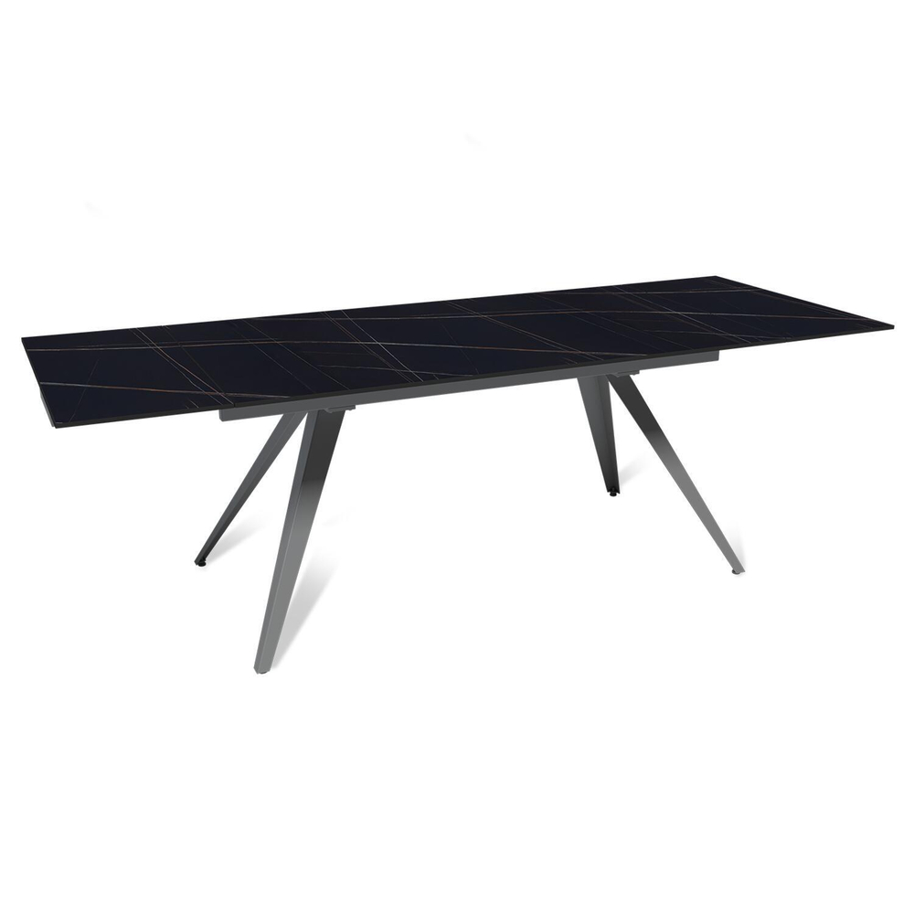 Стол раскладной Asti (160+40+40), керамика матовая Black Gold