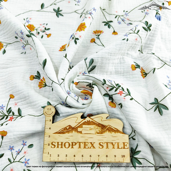 Муслин двухслойный принт №4 | ш.135 см | 120 г/м² | хлопок-100%