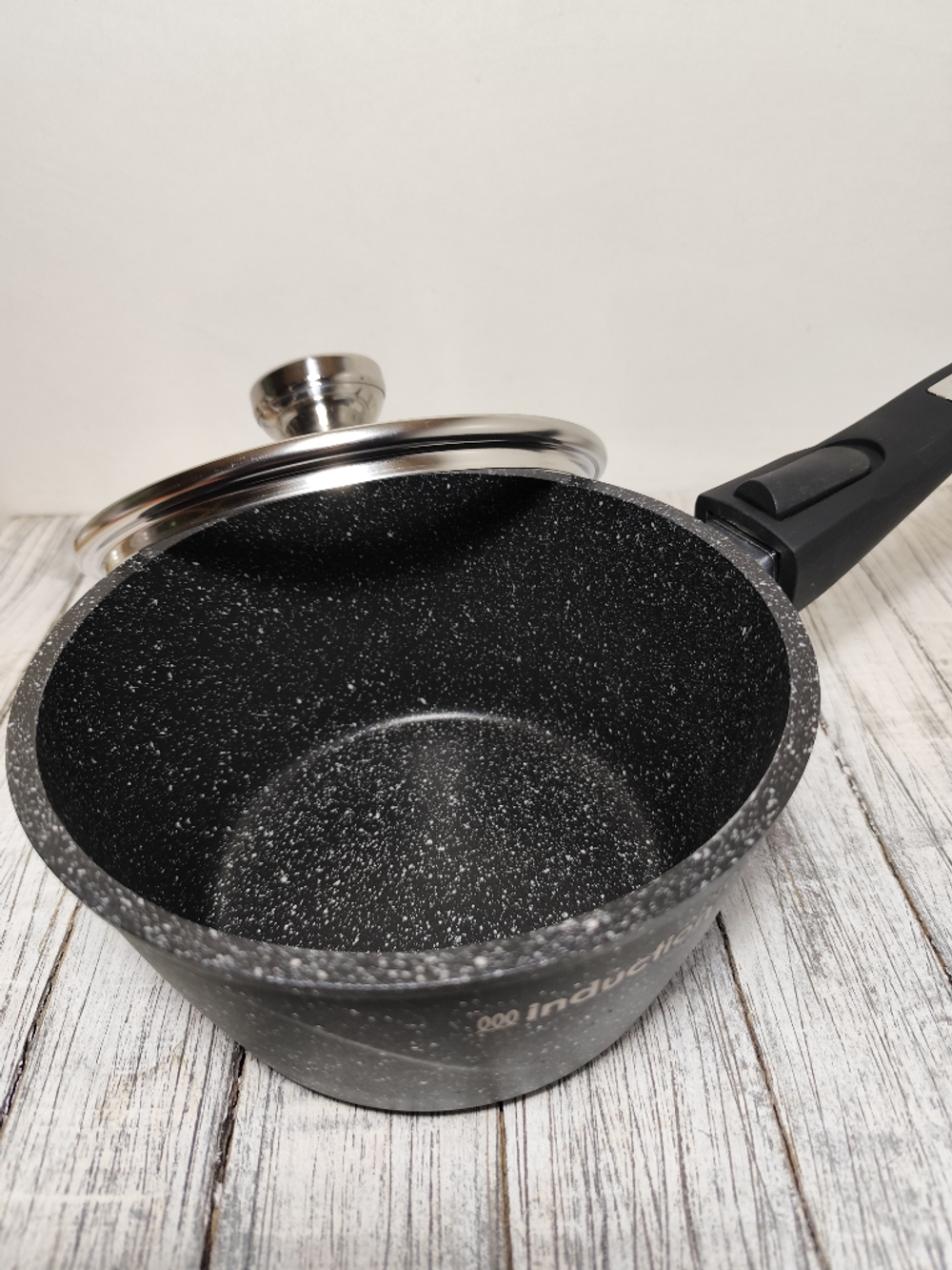 Ковш 1,7л АП ГРАНИТ black стекл кр съем ручка Indu