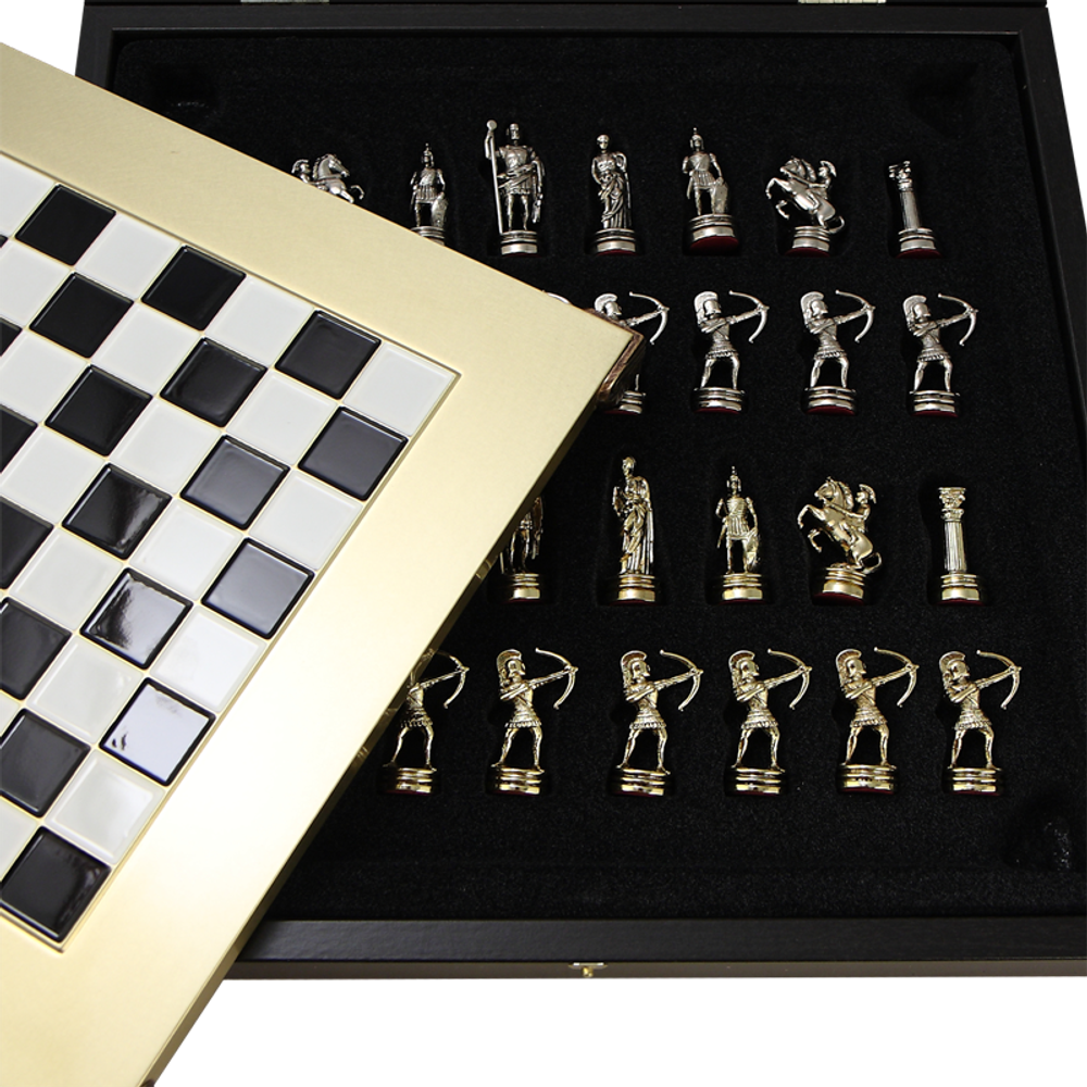 Manopoulos Шахматы с фигурами из бронзы Античные войны