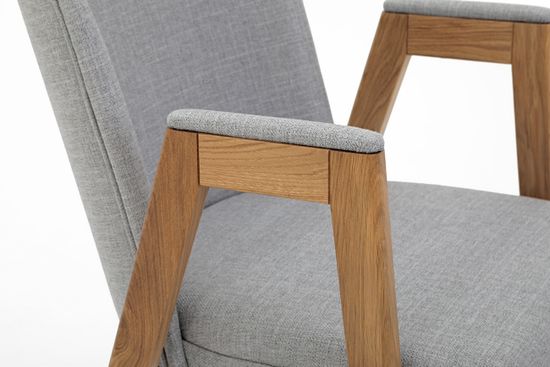 Кресло Бостон (дуб/тон 344 темный дуб/ткань Siesta Latte)