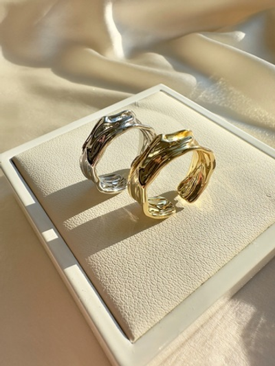 Базовое колечко Мятый металл