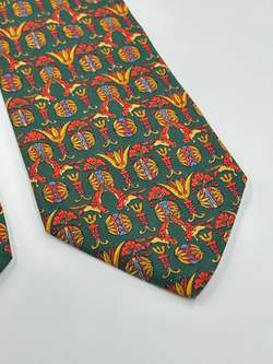 Галстук зелёный Salvatore Ferragamo