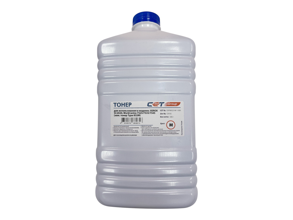 Тонер (Type 832, CPT) для XEROX SC2020, WorkCentre 7525/7535/7545 (Japan) Magenta, 500г/бут, (унив.), OSP08323-M-1-500