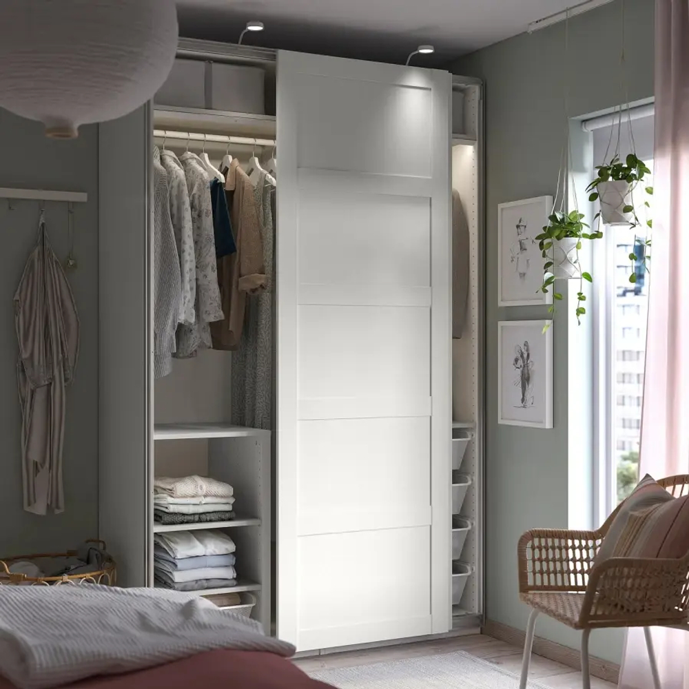 Шкаф-купе - IKEA PAX/BERGSBO/ ПАКС/БЕРГСБУ ИКЕА, 150x66x236 см, белый